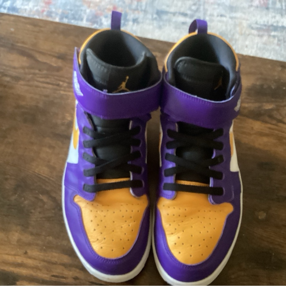 Jordan Purple and Yellow Sneakers - Picture 6 of 8